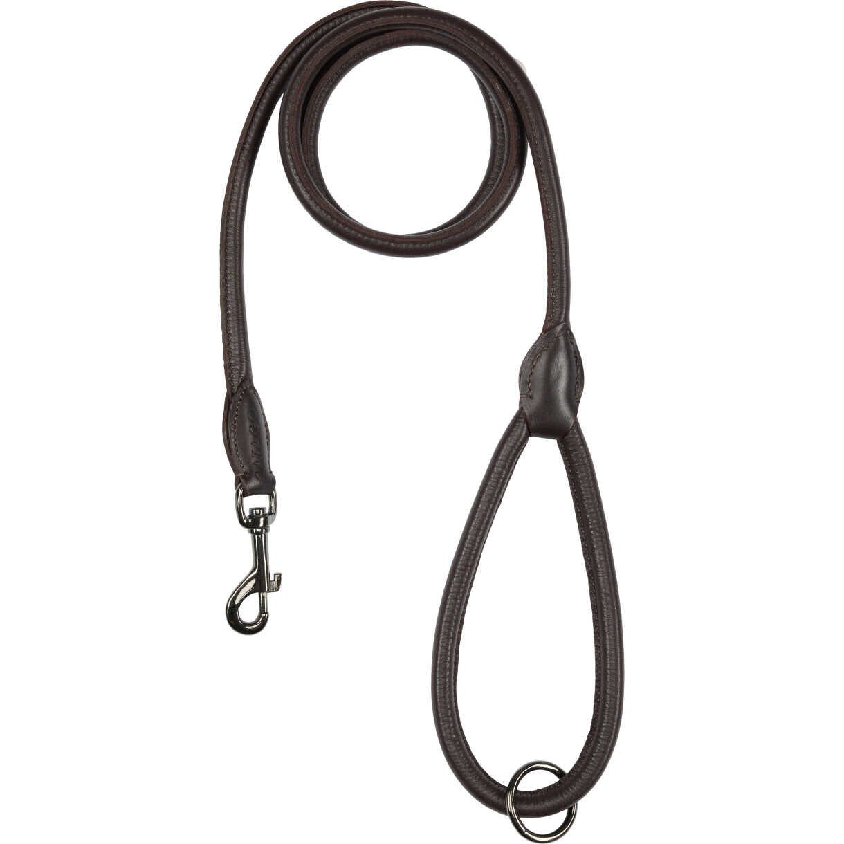 CATAGO Rundgenähtes Leder Hundeleine 1.5m - braun