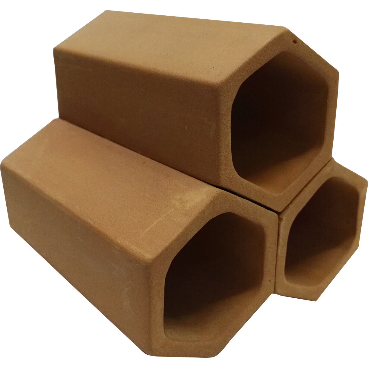 Garnelenröhre für Aquarien - sechseckig - braun