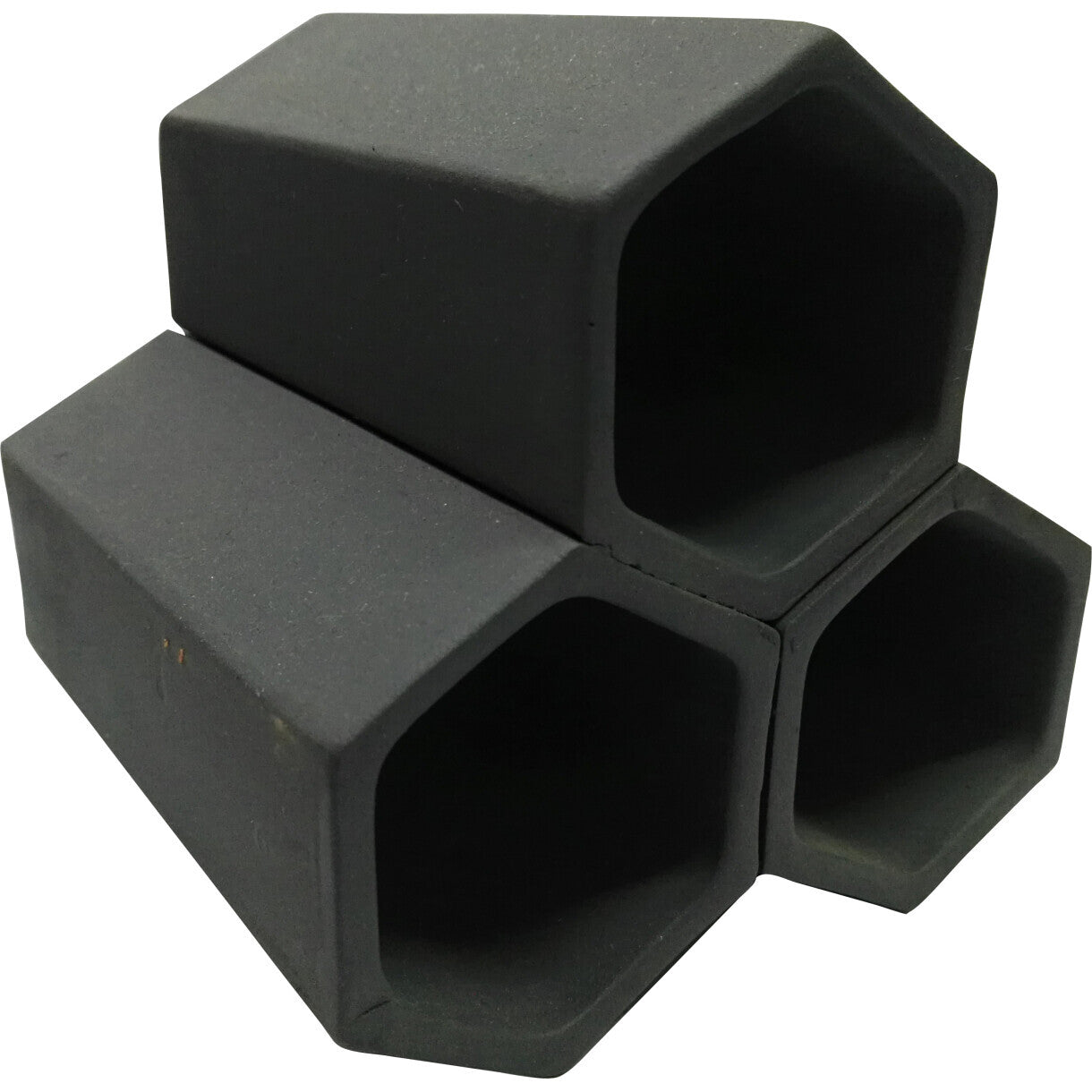 Garnelenrohr für Aquarien - sechseckig - schwarz