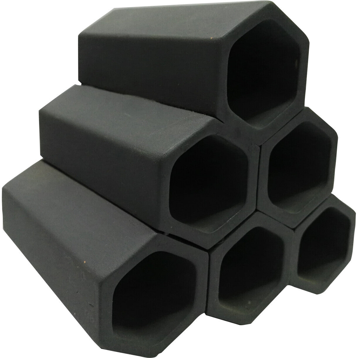 Garnelenrohr für Aquarien - sechseckig - schwarz