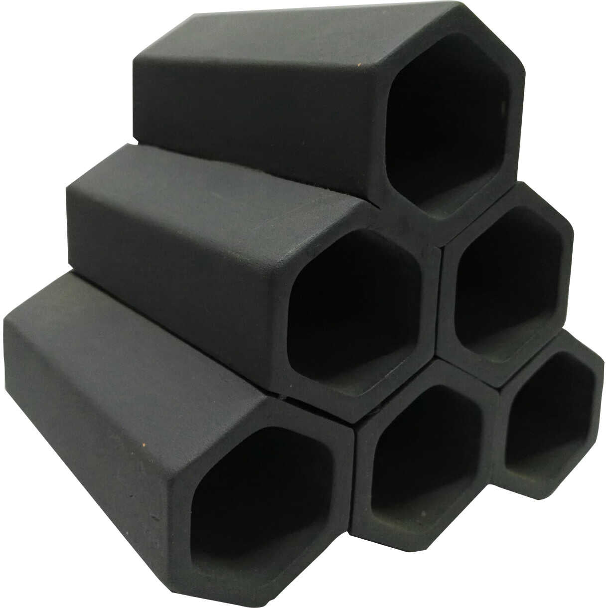 Garnelenrohr für Aquarien - sechseckig - schwarz