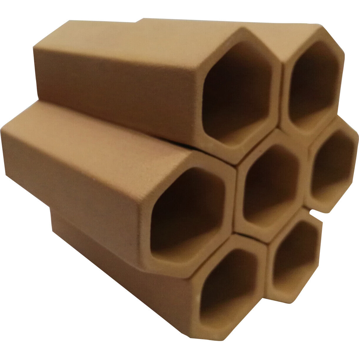 Garnelenrohr für Aquarien - sechseckig - braun