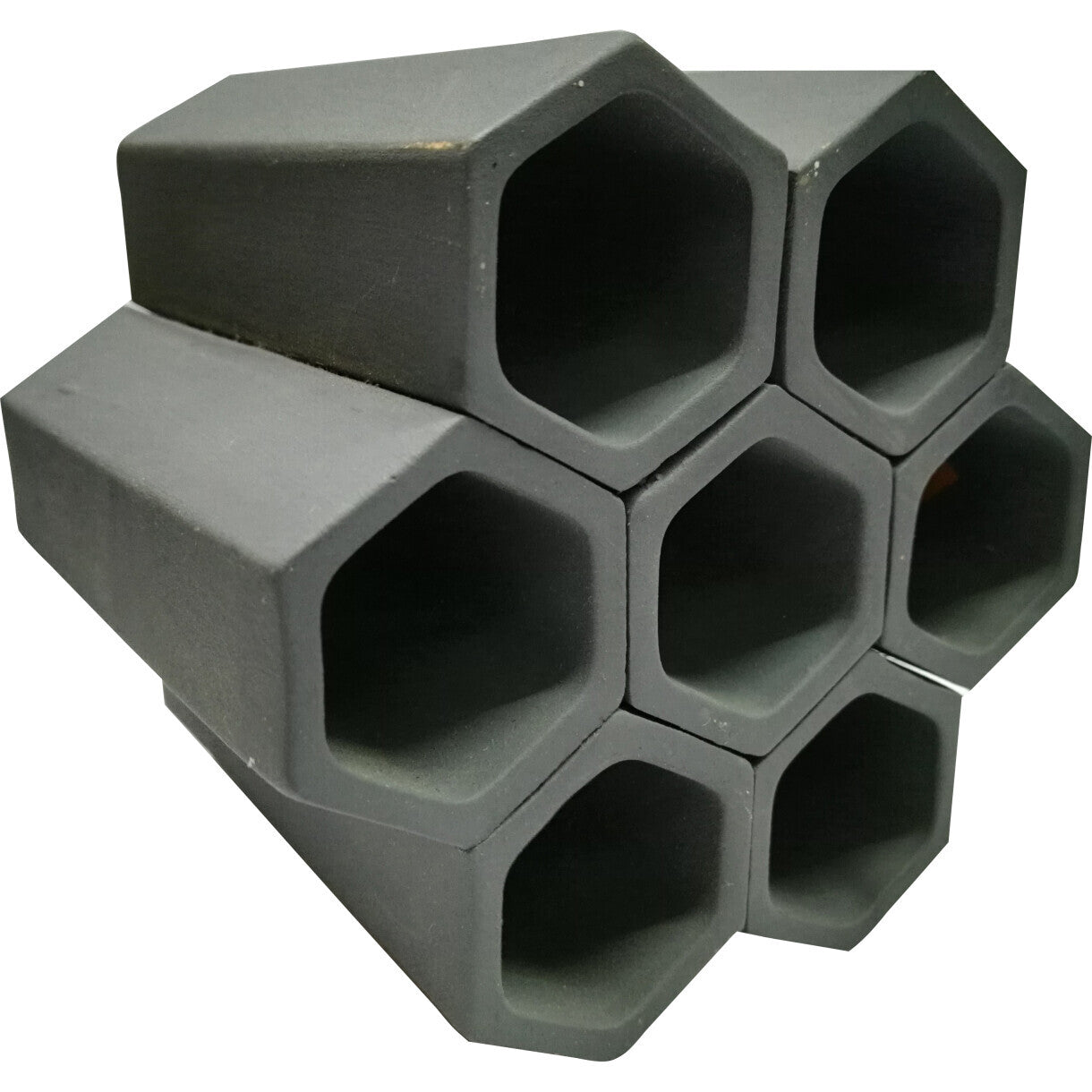 Garnelenrohr für Aquarien - sechseckig - grau