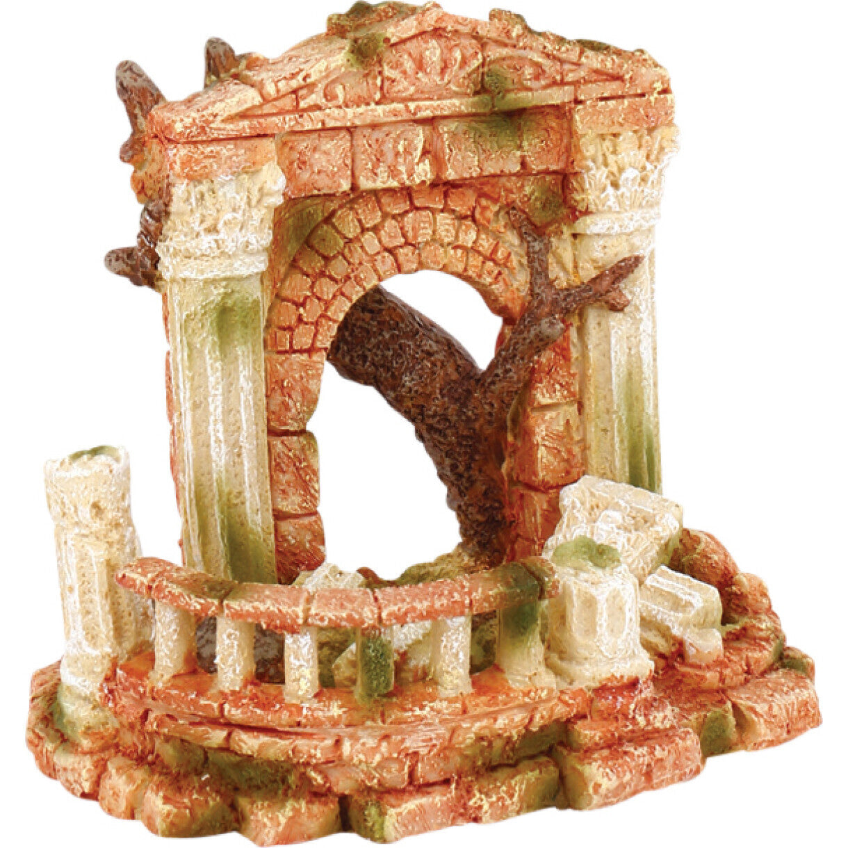 4FISH Aquarium Dekoration Römische Säulen 13 x 9,5 x 11 cm