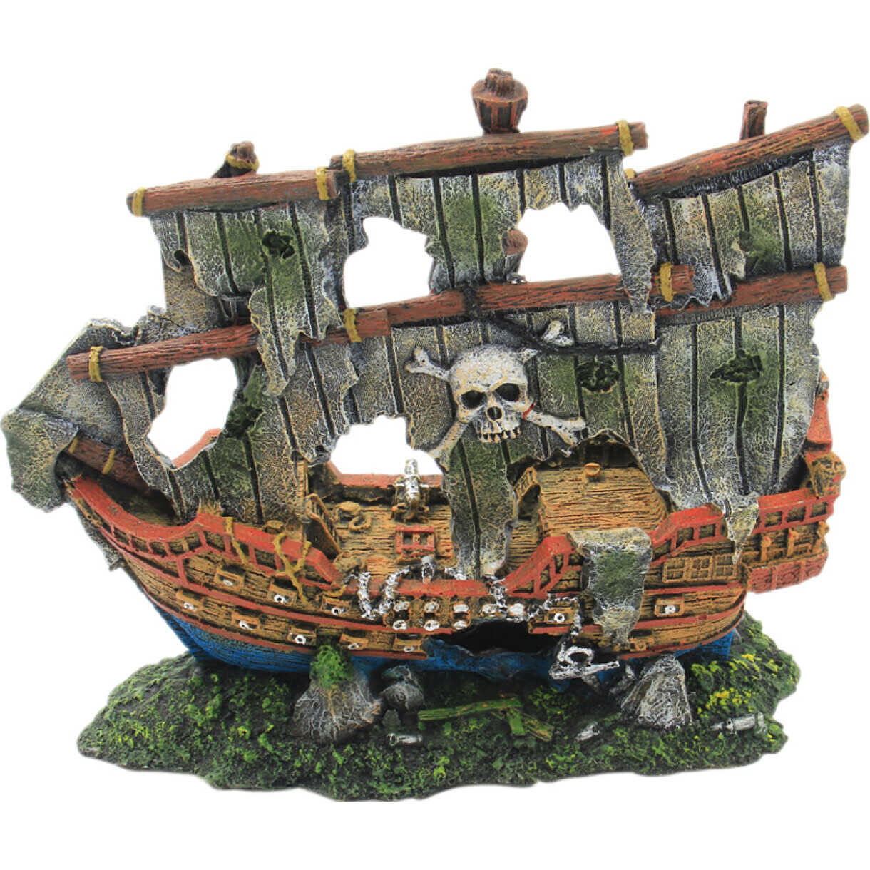4FISH Aquarium Dekoration Schiffswrack 19,7 x 8 x 17 cm