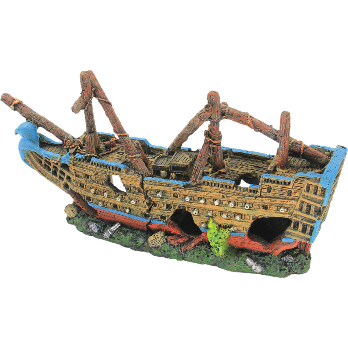 4FISH Aquarium Dekoration Schiffswrack 23 x 6,5 x 11,5 cm