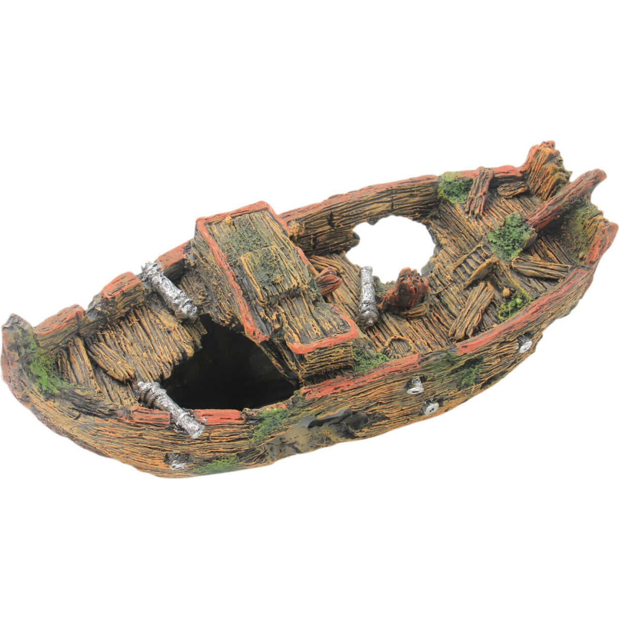 4FISH Aquarium Dekoration Schiffswrack 27 x 11 x 11 cm