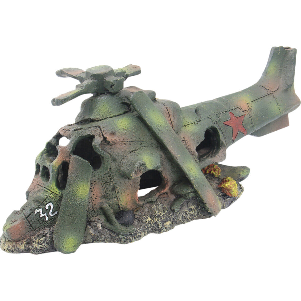 4FISH Aquarium Dekoration Hubschrauber 26 x 11 x 11 cm