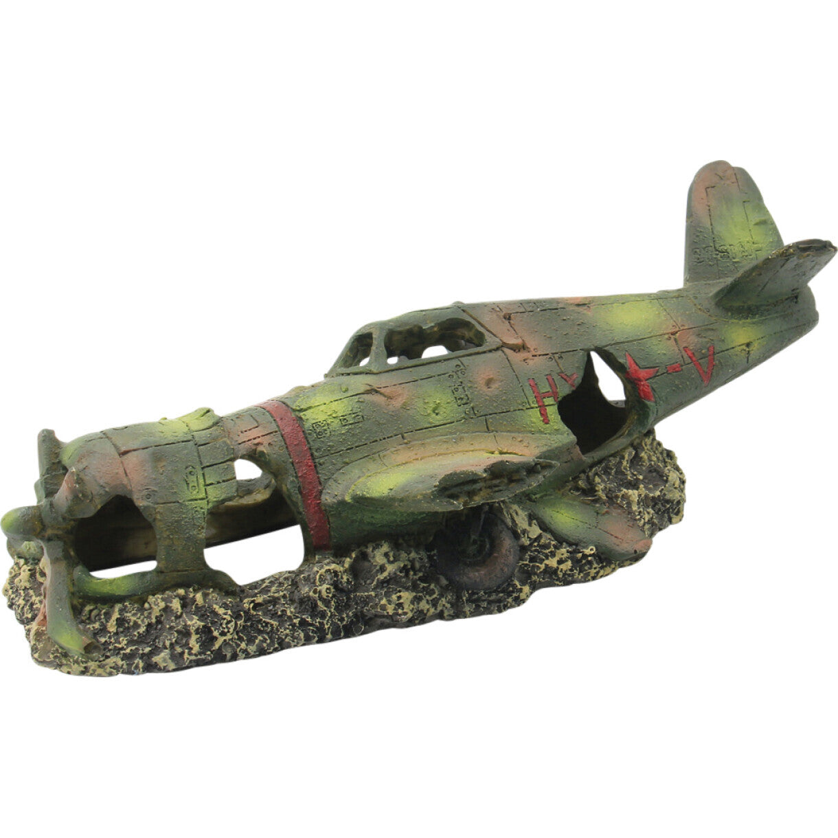 4FISH Aquarium Dekoration Flugzeug 23,5 x 10,5 x 8 cm