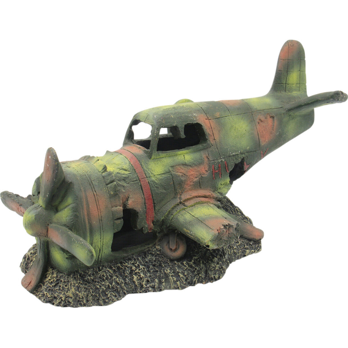 4FISH Aquarium Dekoration Flugzeug 28 x 13 x 13,5 cm