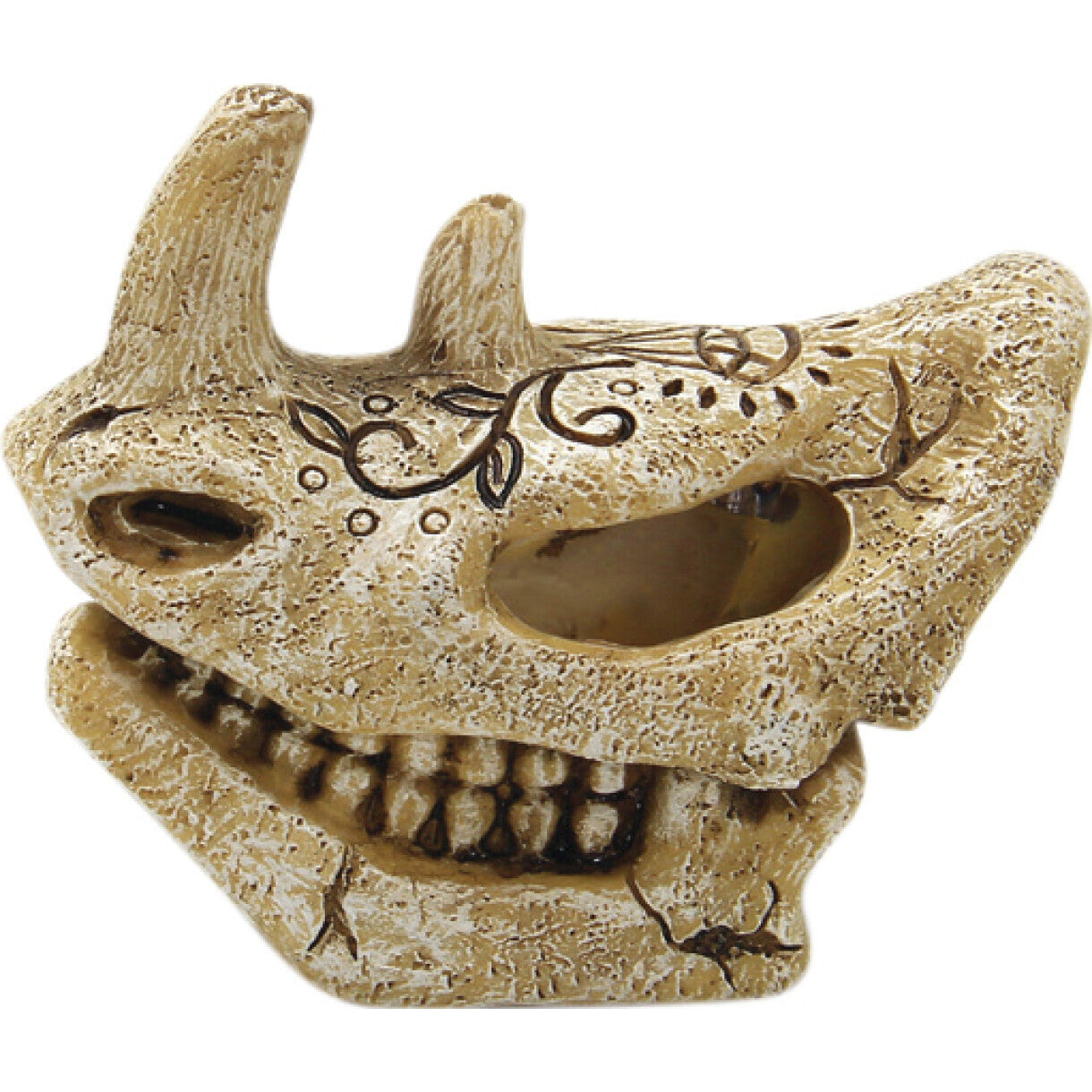 4FISH Aquarium Dekoration Totenkopf 7,5 x 4 x 6,3 cm