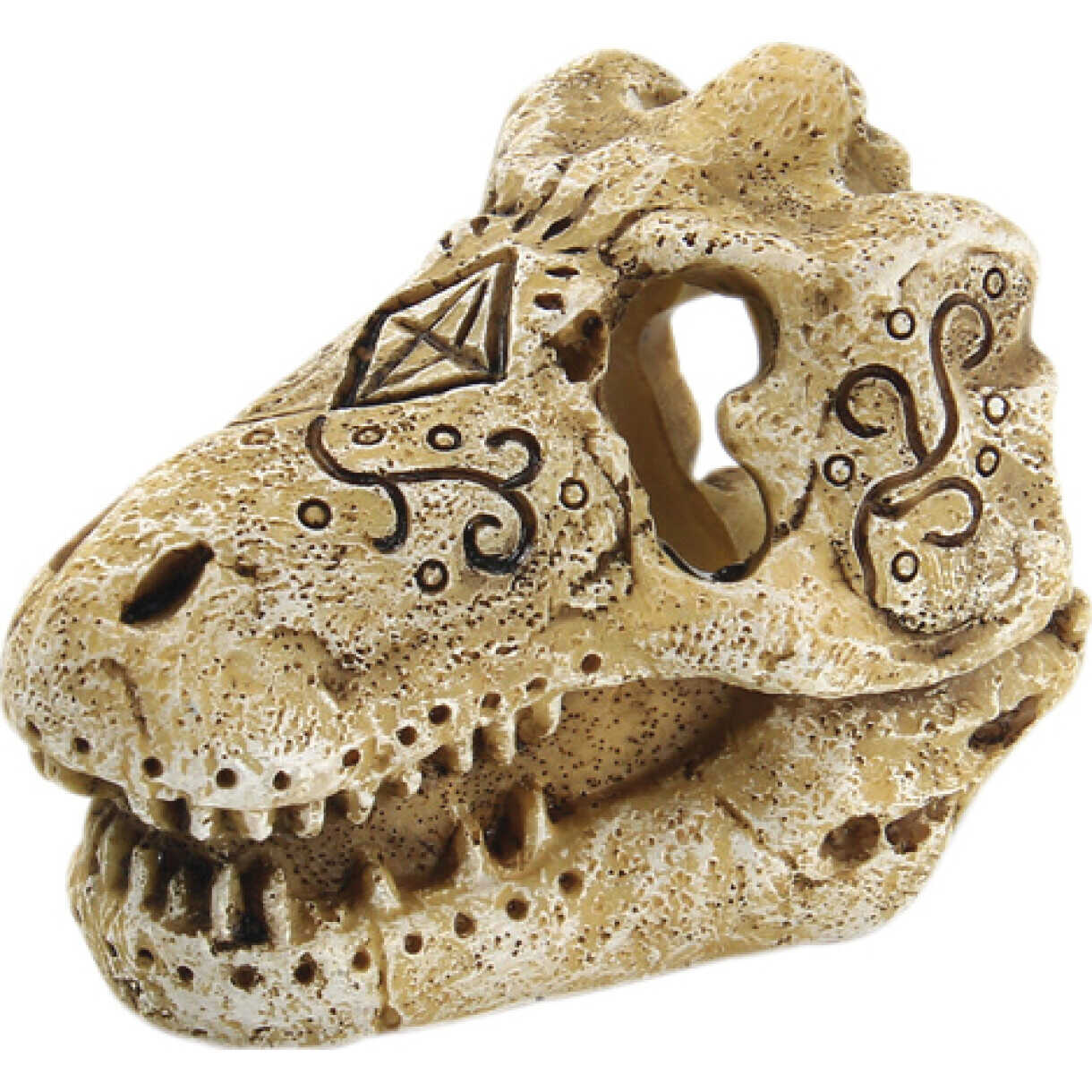 4FISH Aquarium Dekoration Totenkopf 7,8 x 5,3 x 5,7 cm