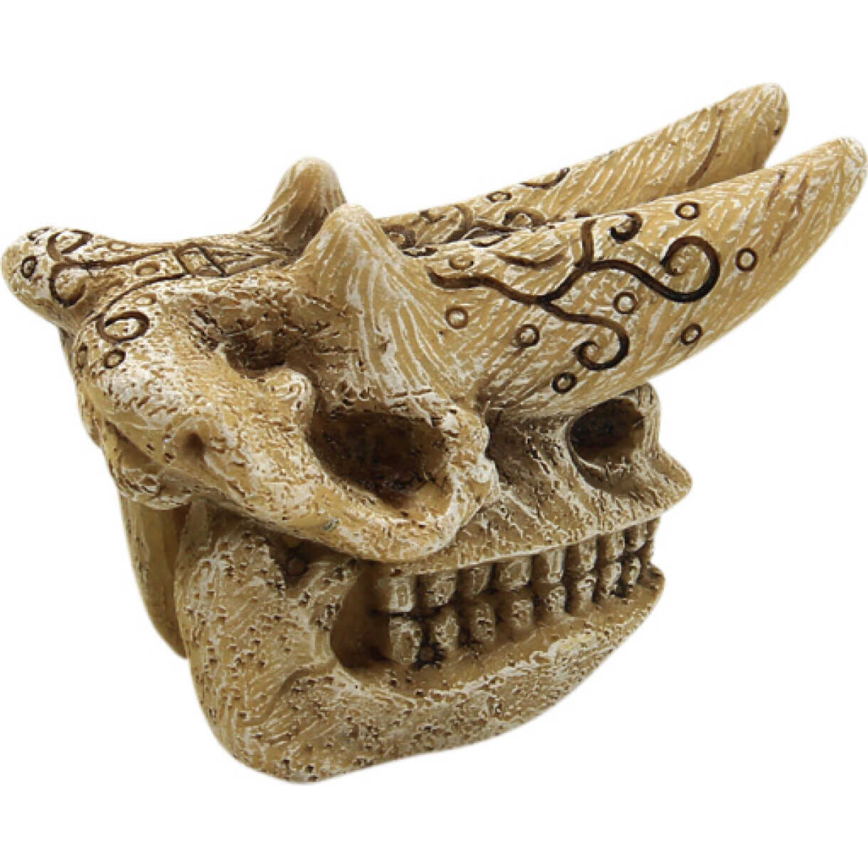 4FISH Aquarium Dekoration Totenkopf 7,2 x 4 x 5 cm