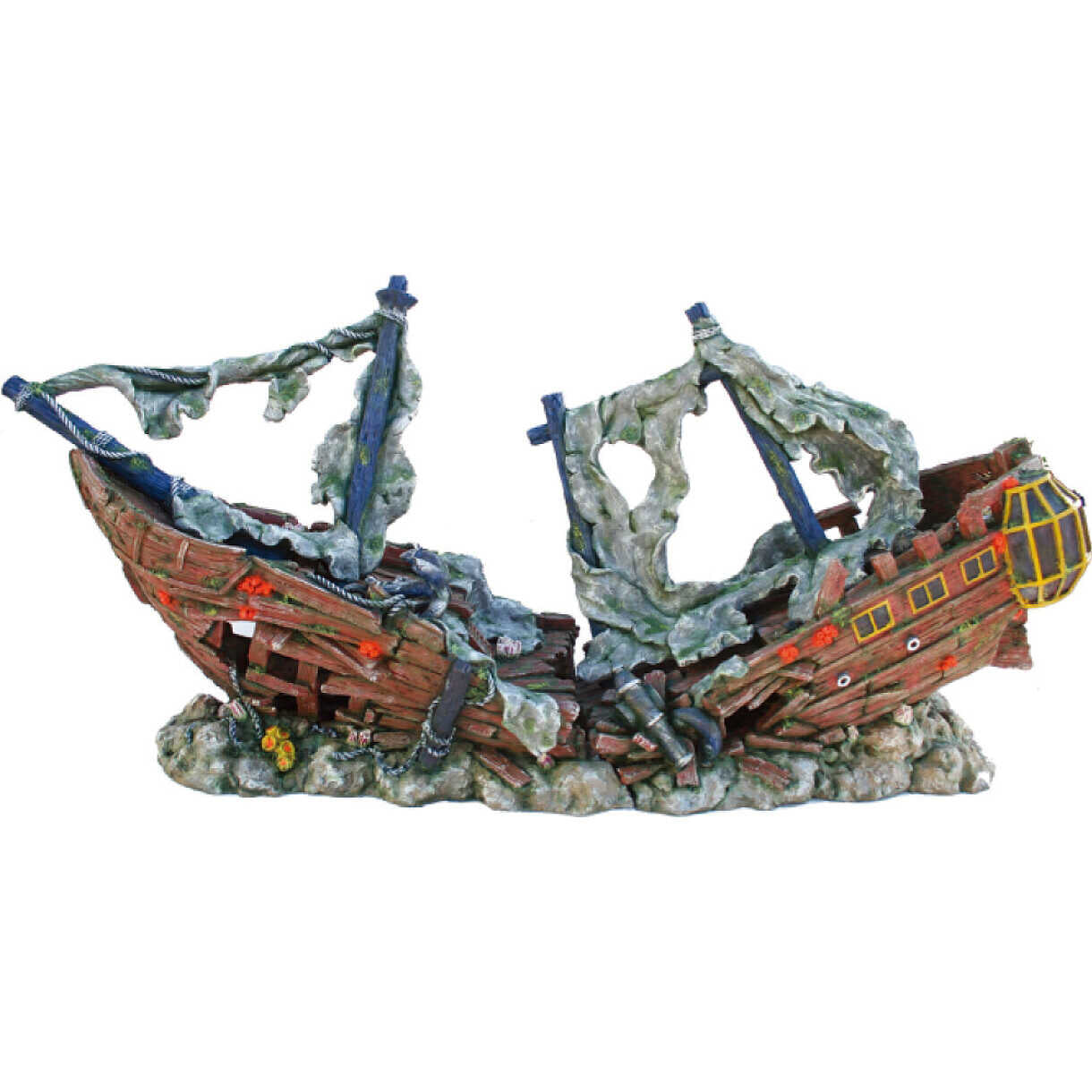 4FISH Aquarium Dekoration Schiffswrack 118x33x56 cm