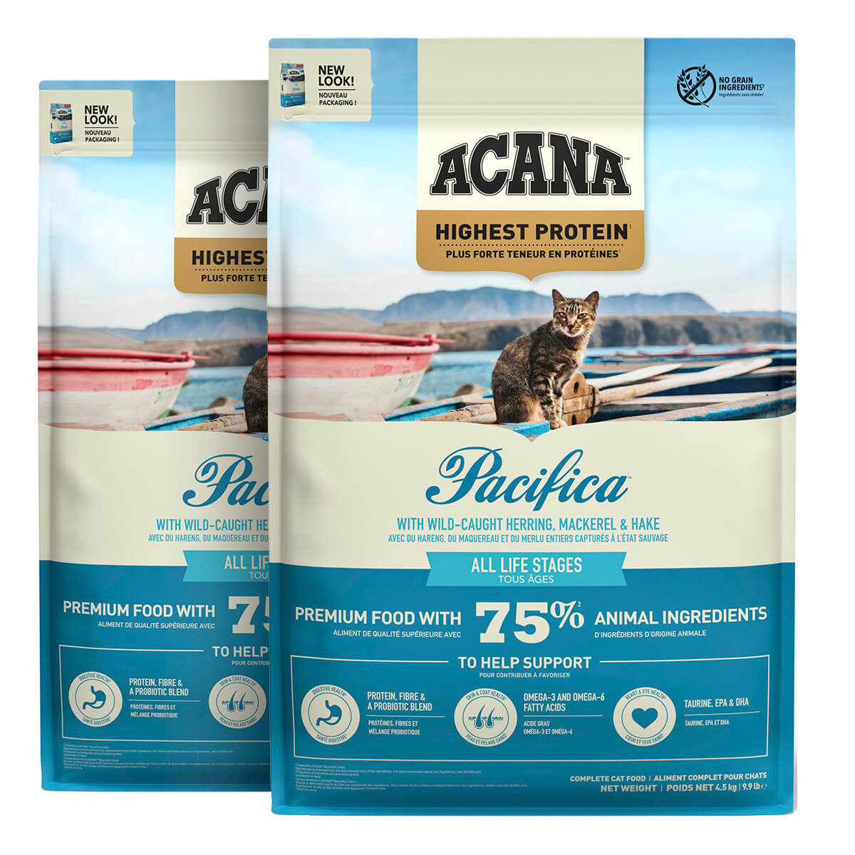2 x 4,5 kg. Acana Highest Protein Pacifica Katzenfutter mit Makrele