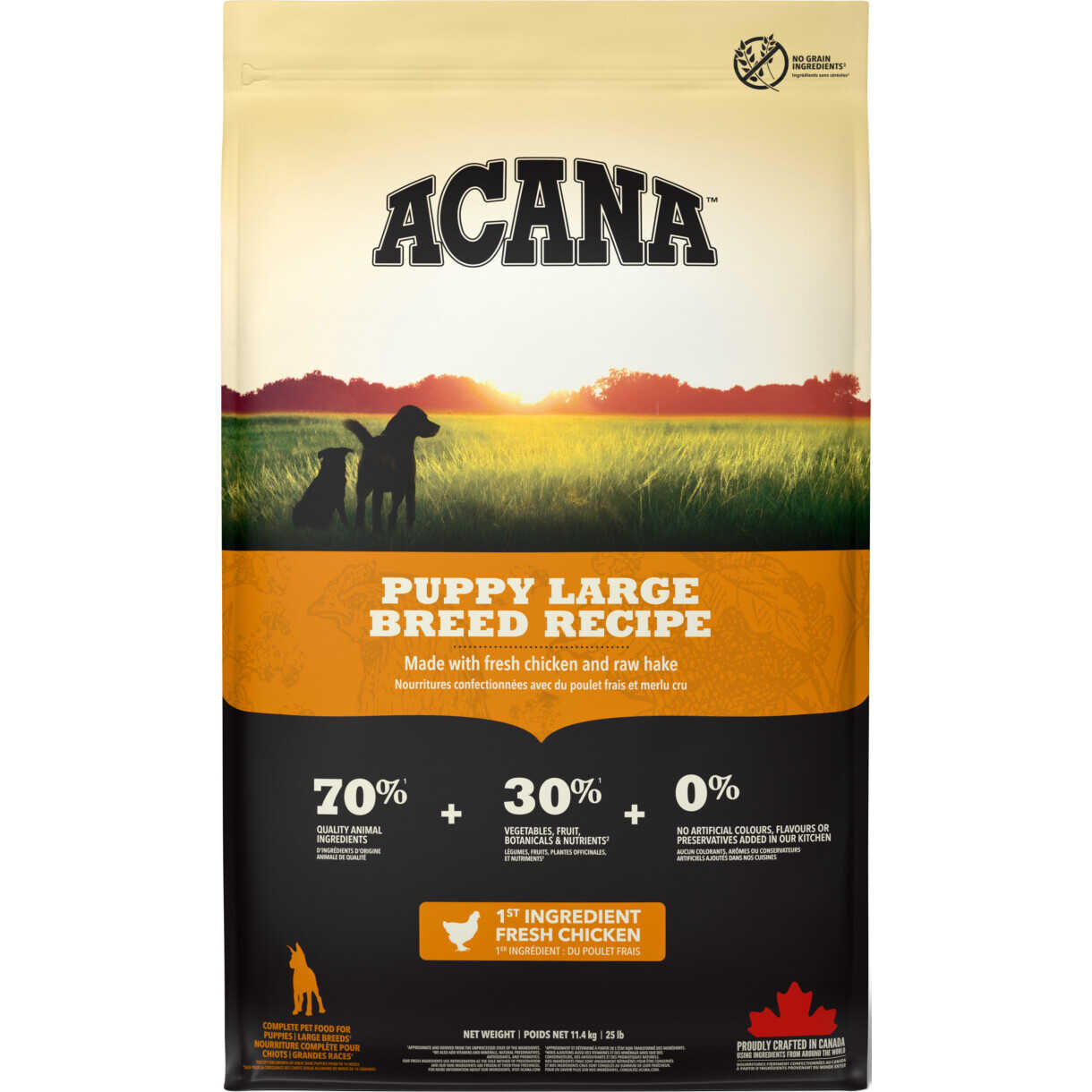 11,4 kg Acana Puppy Large Breed Hundefutter mit Huhn und Fisch ...