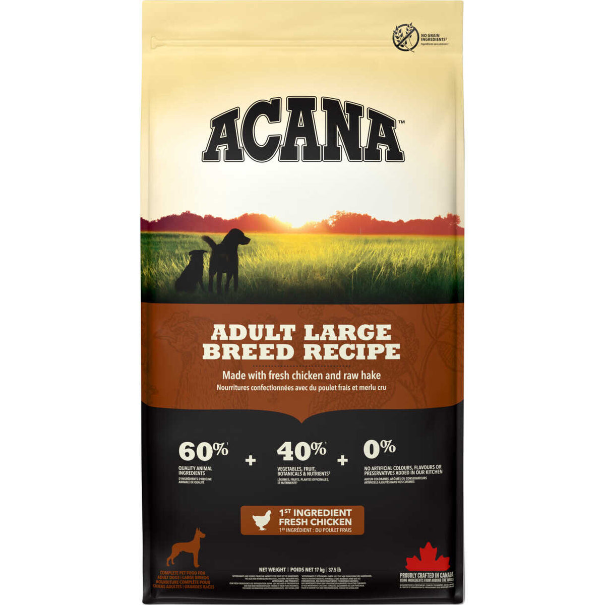 17 kg. ACANA Hundefutter für ausgewachsene Hunde großer Rassen (Huhn)
