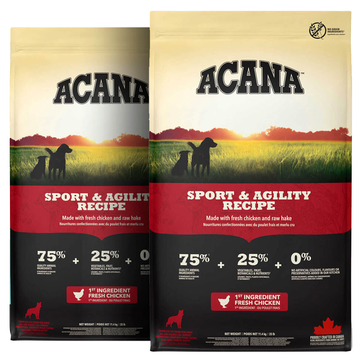 2 x 11,4 kg. Acana Sport & Agility Hundefutter mit Huhn und Fisch