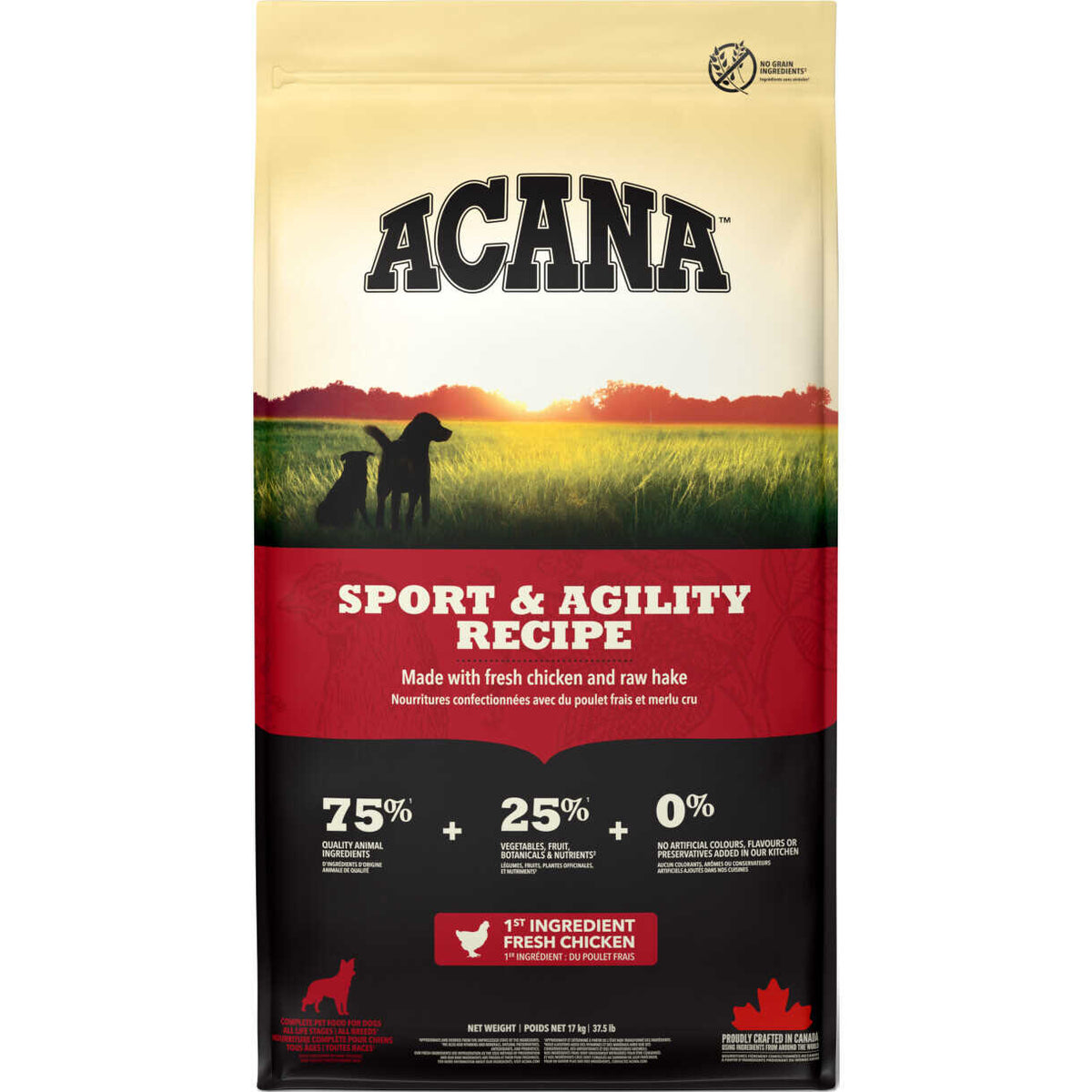 17 kg. ACANA Hundefutter-Serie „Sport & Agility“ (Huhn und Fisch)