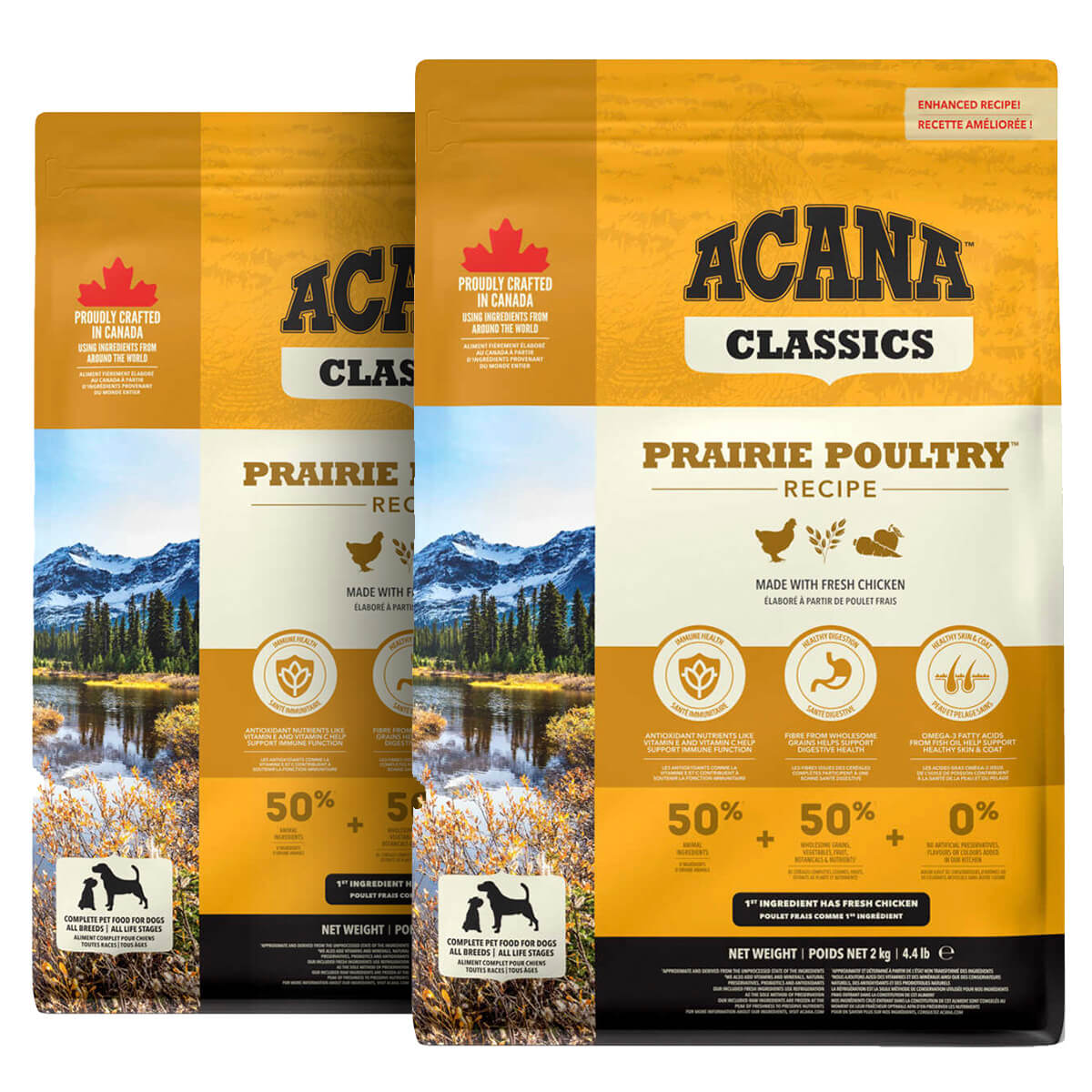 2 x 14,5 kg. Acana Classics Prairie Poultry Hundefutter mit Huhn
