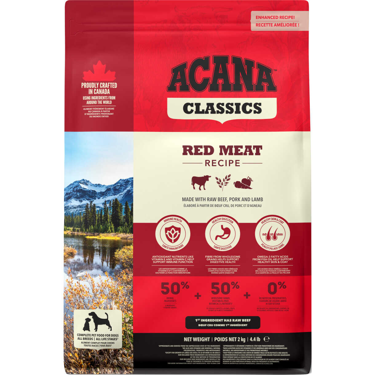 Acana Classics Red Meat Hundefutter mit Lamm- und Schweinefleisch
