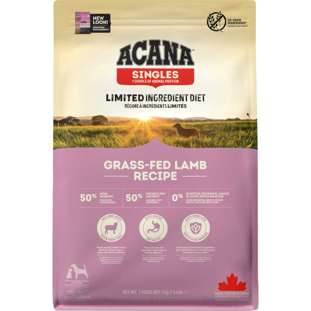 Acana Singles Grasgefüttertes Lamm Hundefutter mit Lammfleisch
