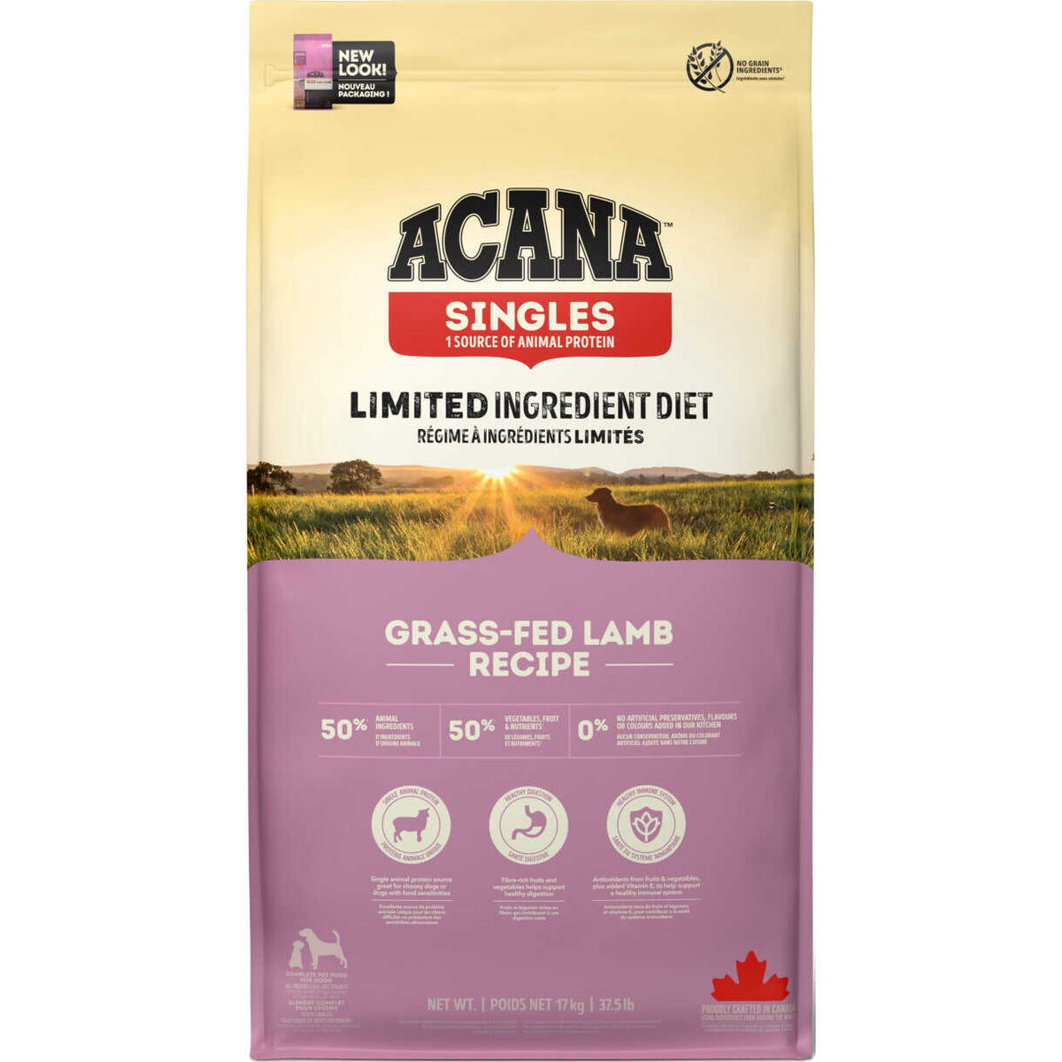 17 kg ACANA Singles – Mit Gras gefüttertes Lamm