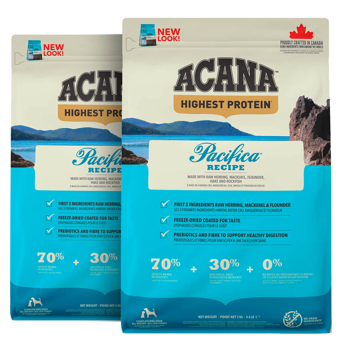2 x 11,4 kg. Acana Highest Protein Pacifica Hundefutter mit Makrele