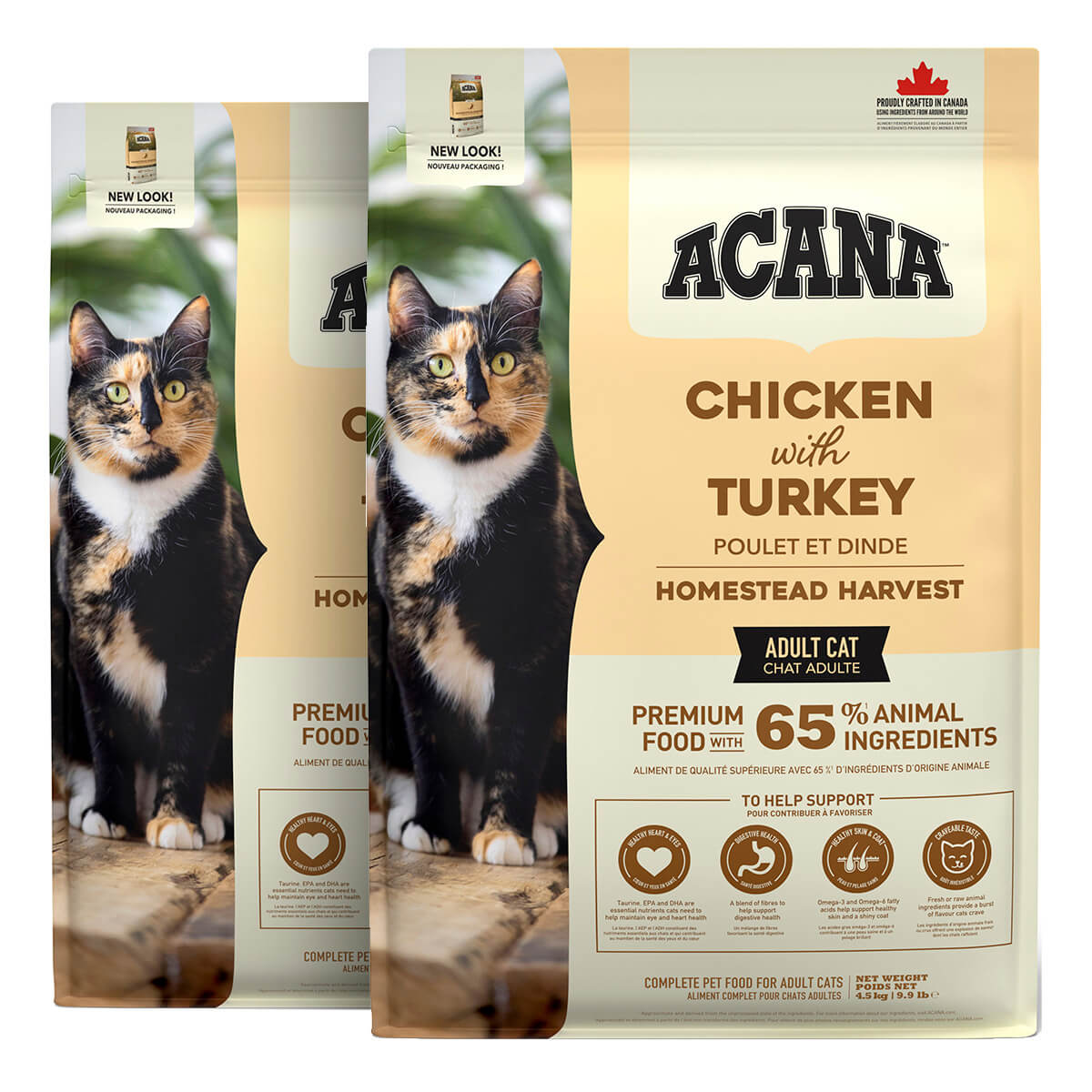 2 x 4,5 kg. Acana Homestead Harvest Katzenfutter mit Huhn und Truthahn