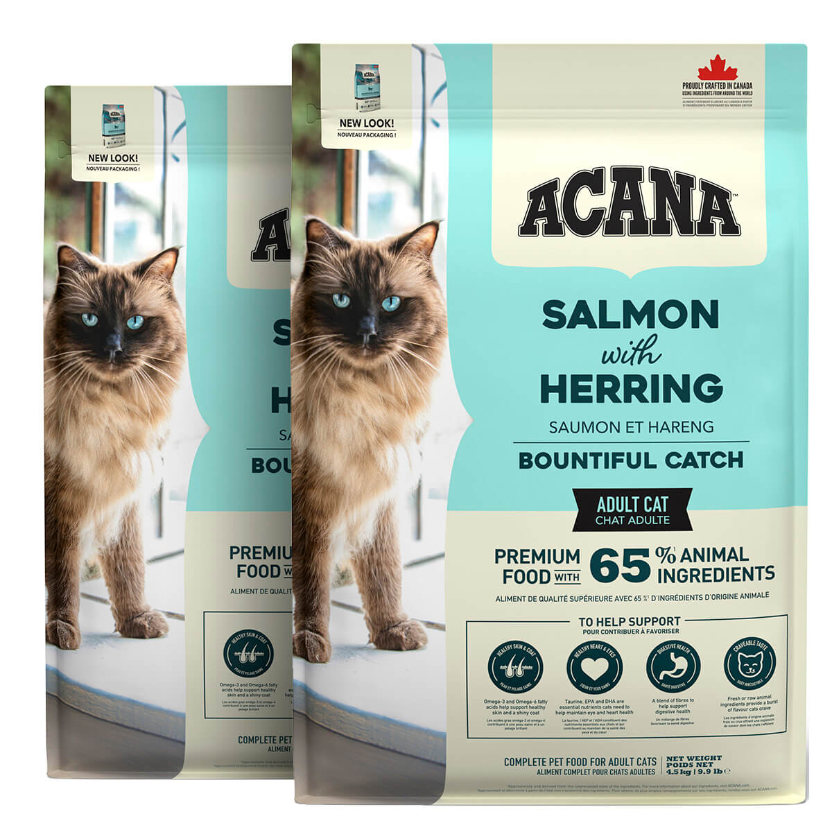 2 x 4,5 kg. Acana Bountiful Catch Katzenfutter mit Lachs