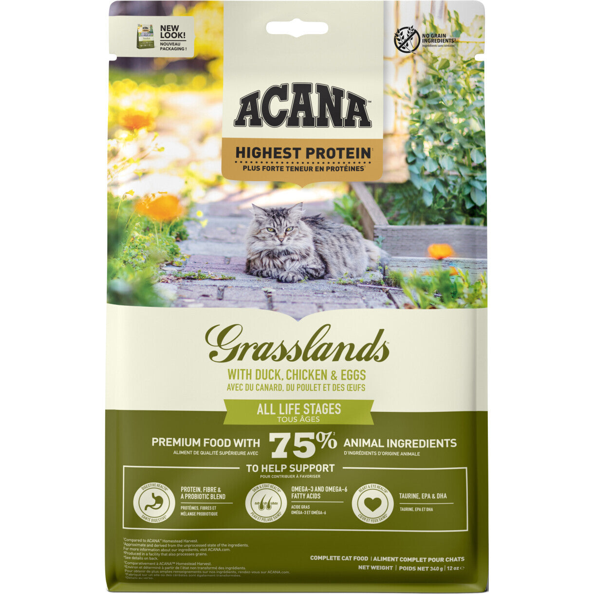 Acana Highest Protein Grasslands Katzenfutter mit Ente und Huhn