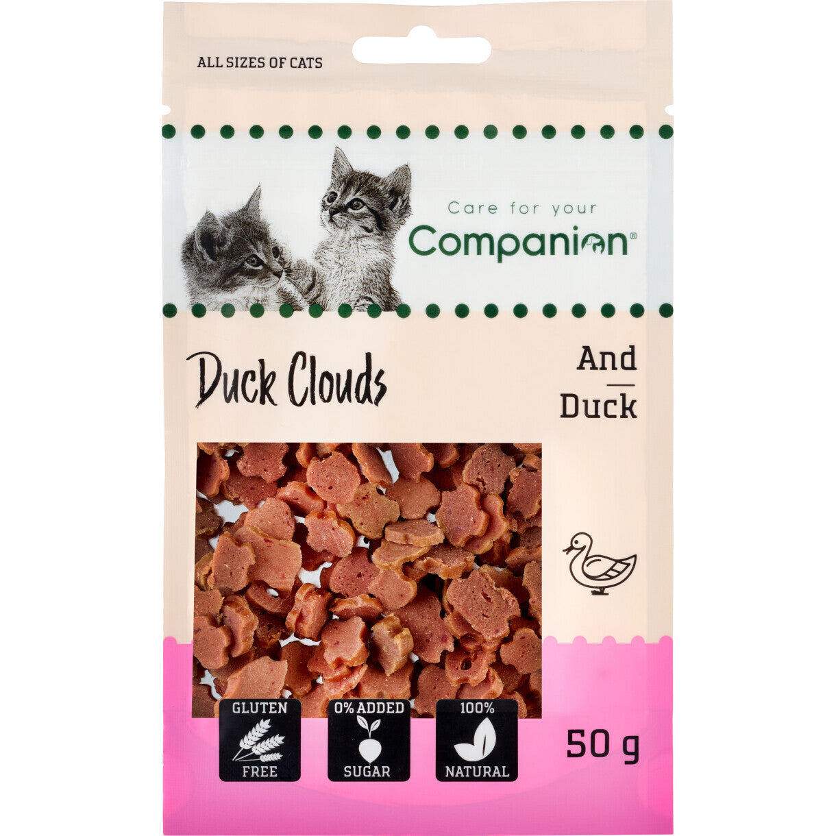 50g Companion Katzensnack mit Ente - gluten- und zuckerfrei