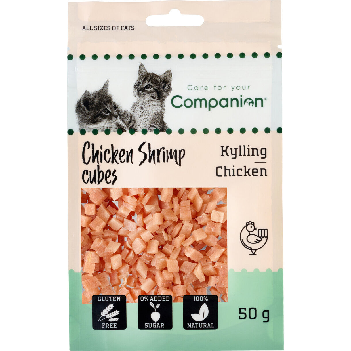 50g Companion Katzensnack mit Garnelen - gluten- und zuckerfrei
