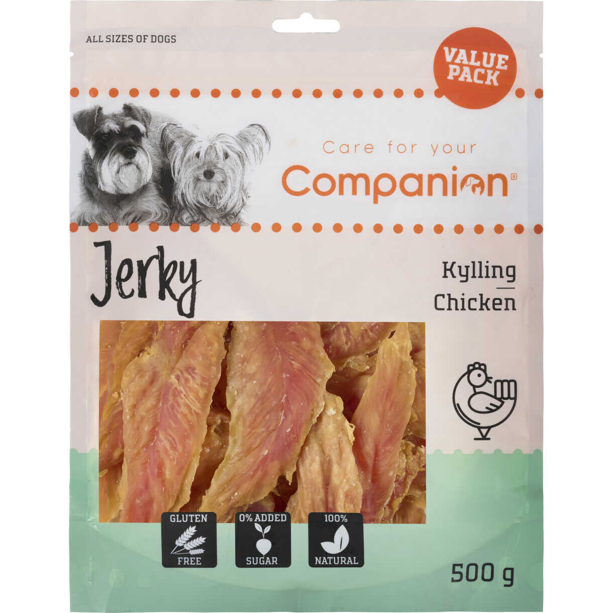 500 g Companion Hundesnack mit Hühnerfilet - zucker- und glutenfrei