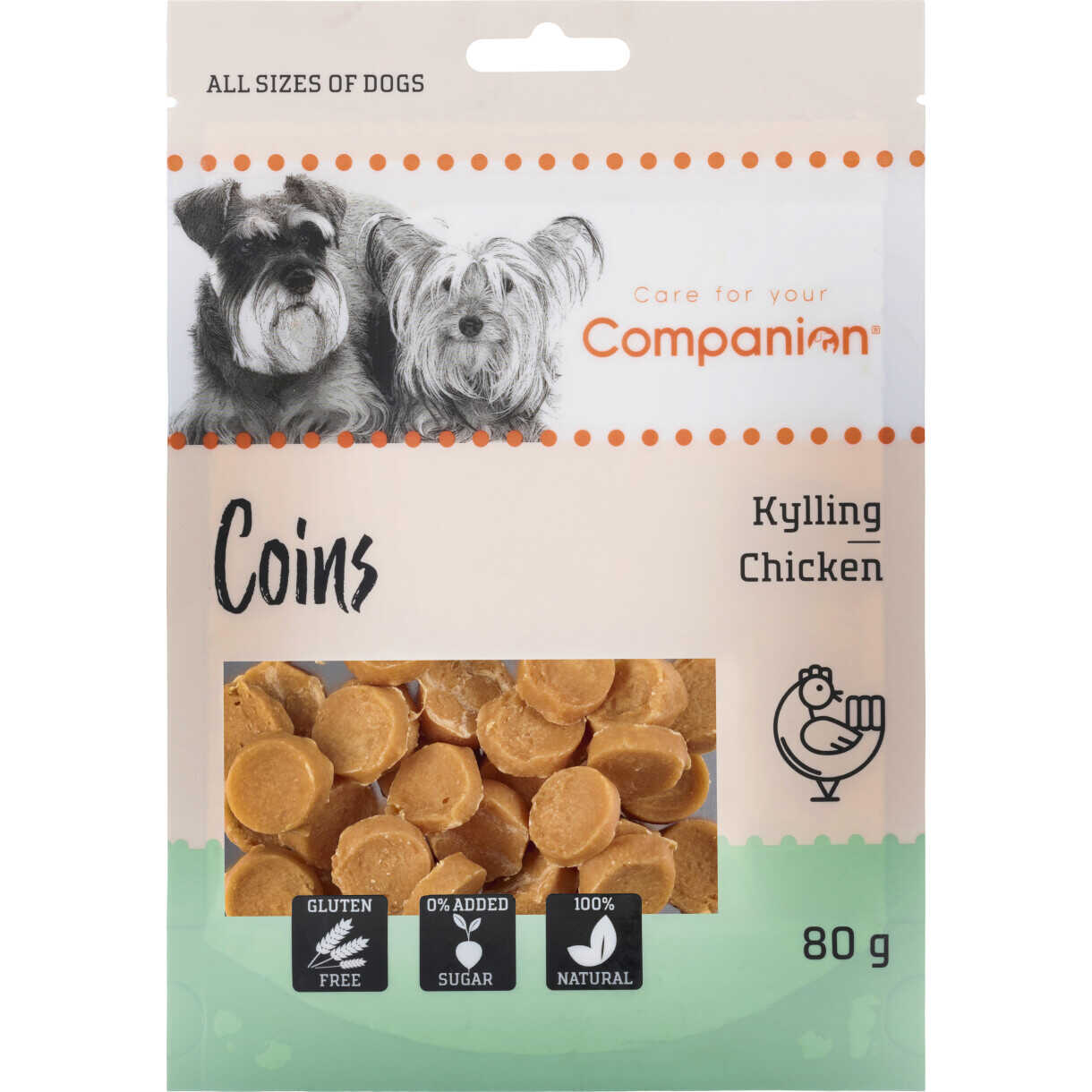 80 g Companion Hundesnack mit Hähnchenteilen - zucker- und glutenfrei