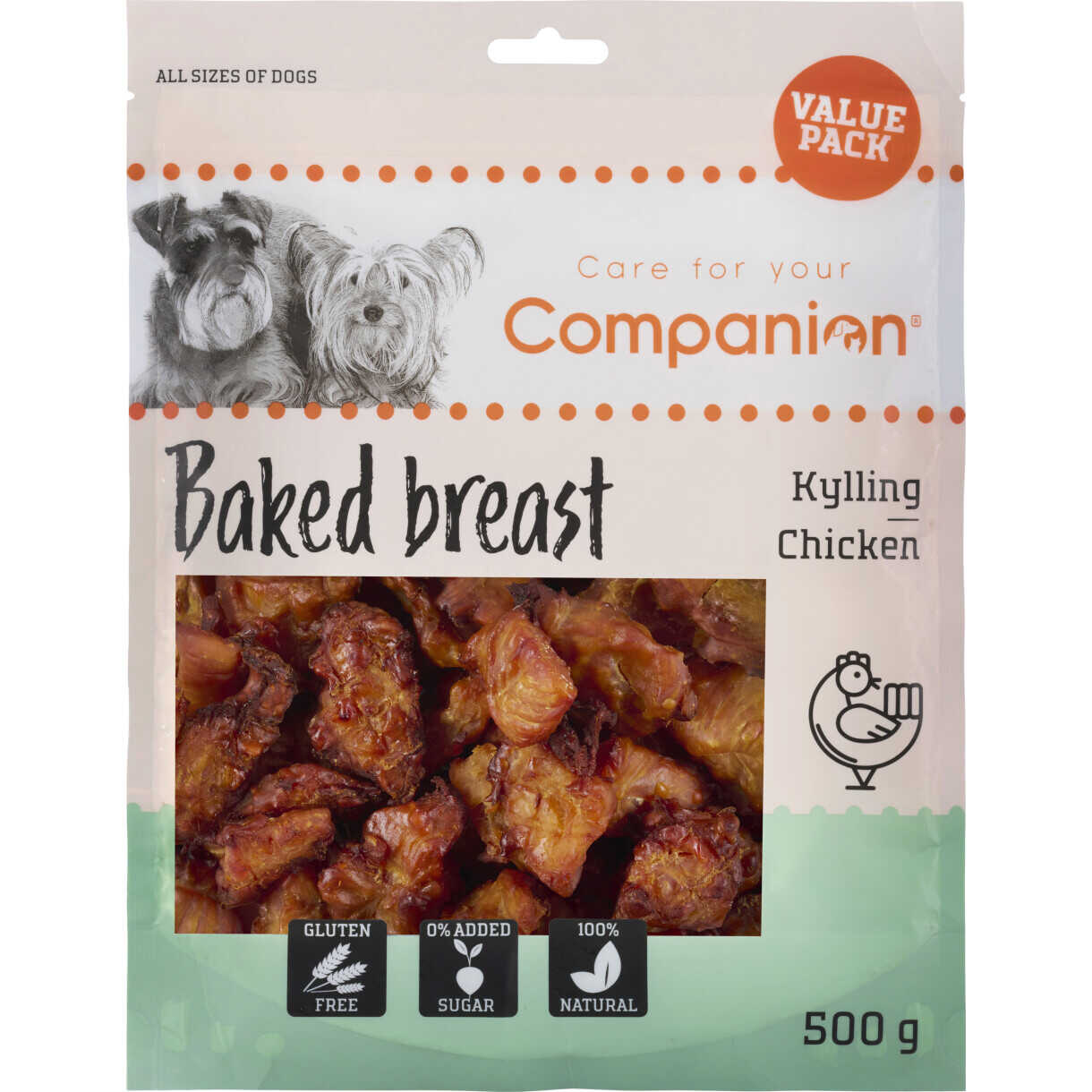 500 g Companion Hundesnack mit gebackener Hühnerbrust
