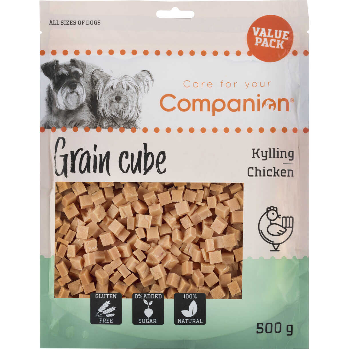 500 g Companion Grain Cube Hundeleckerli mit Huhn