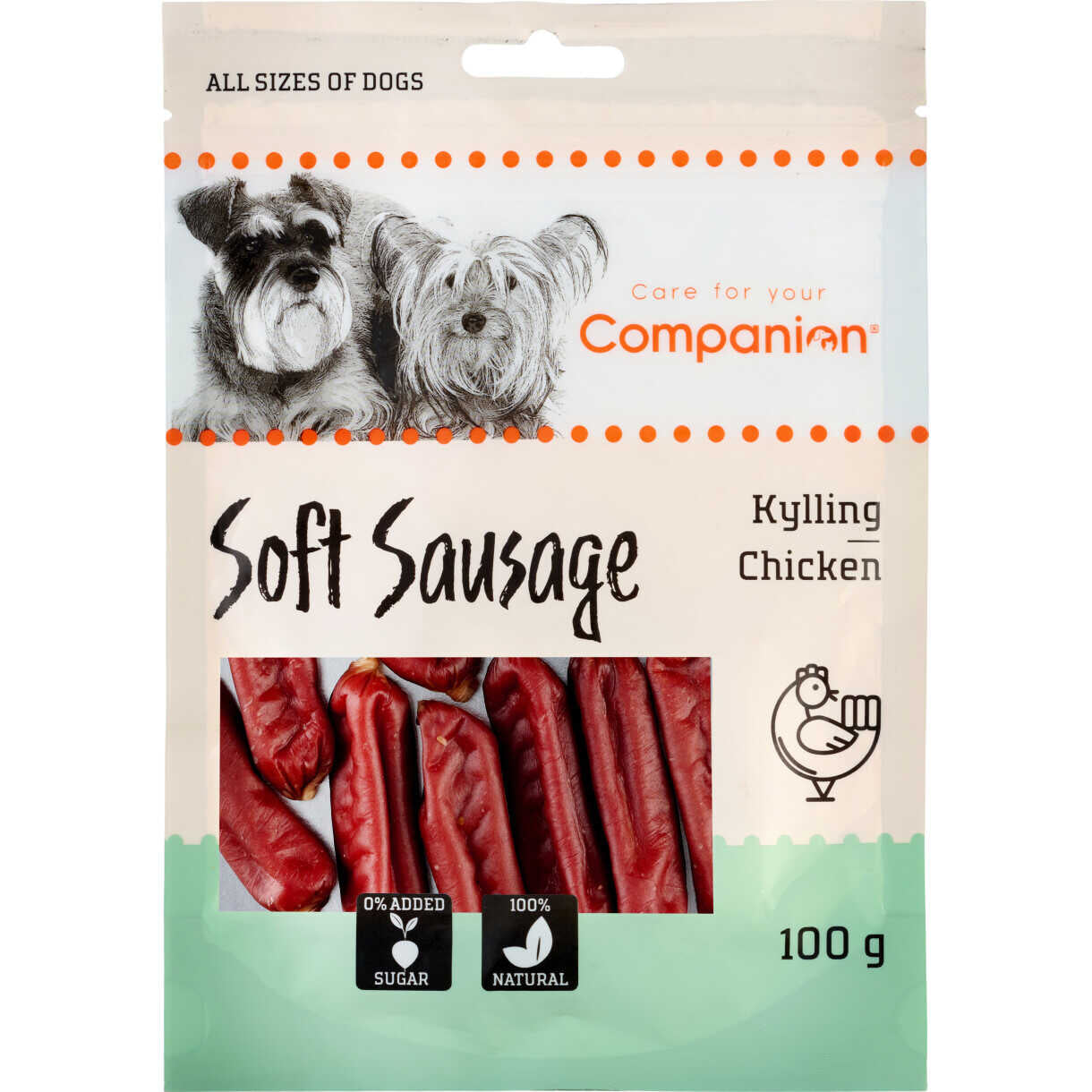 100 g Companion Soft Sausage Hundeleckerli mit Huhn