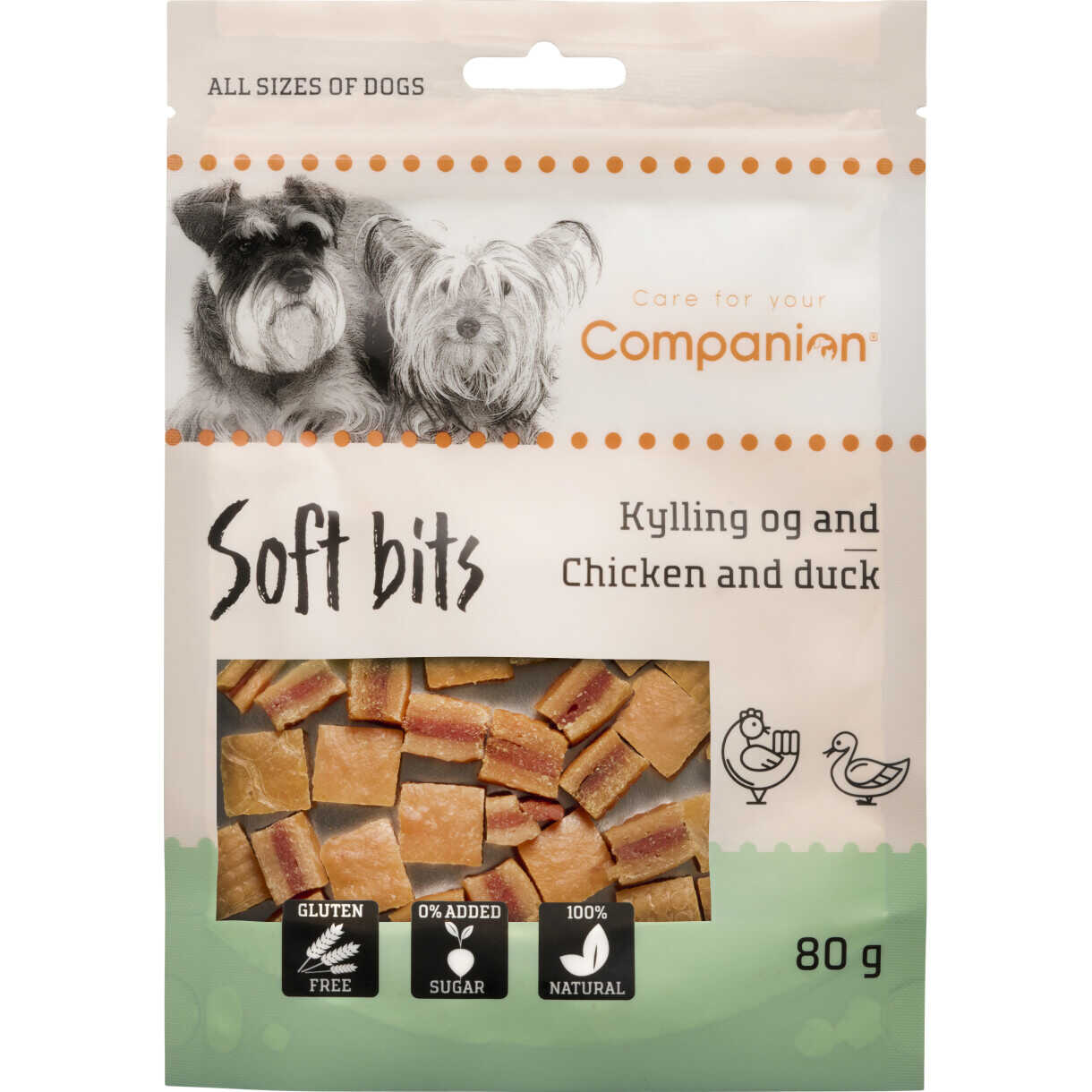 80 g Companion Soft Dog Snack mit Huhn und Ente