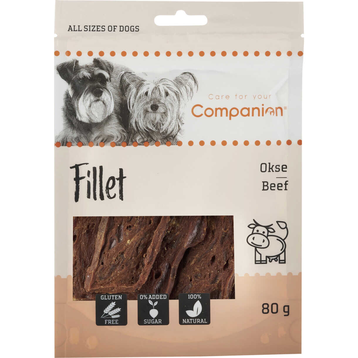 80 g Companion Hundesnack mit getrocknetem Rinderfilet