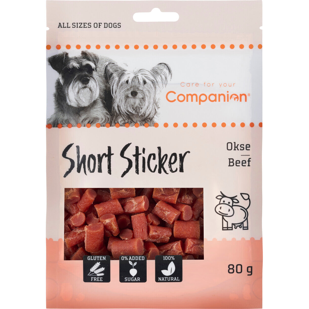 80 g Companion Hundesnack mit Rindfleischstange 1,5 cm