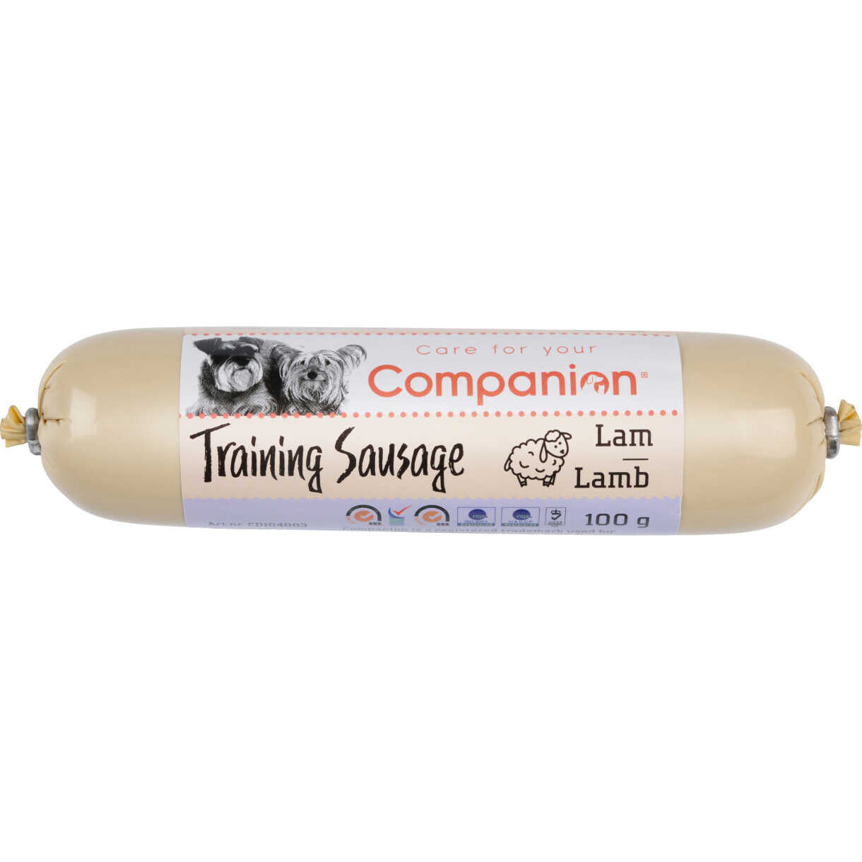 100 g Companion Trainingswurst mit Lammfleisch
