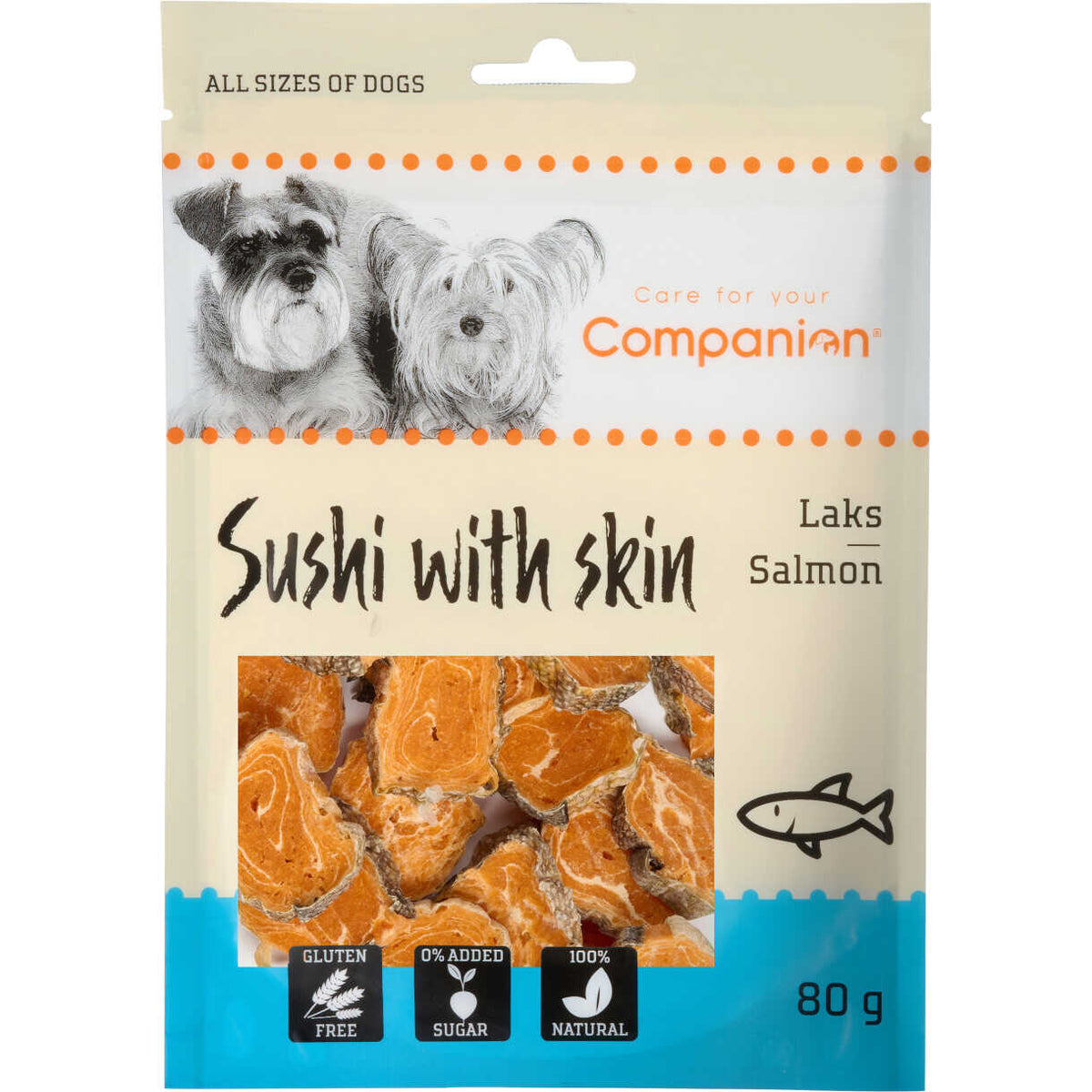 Companion Sushi mit Haut (Lachs)