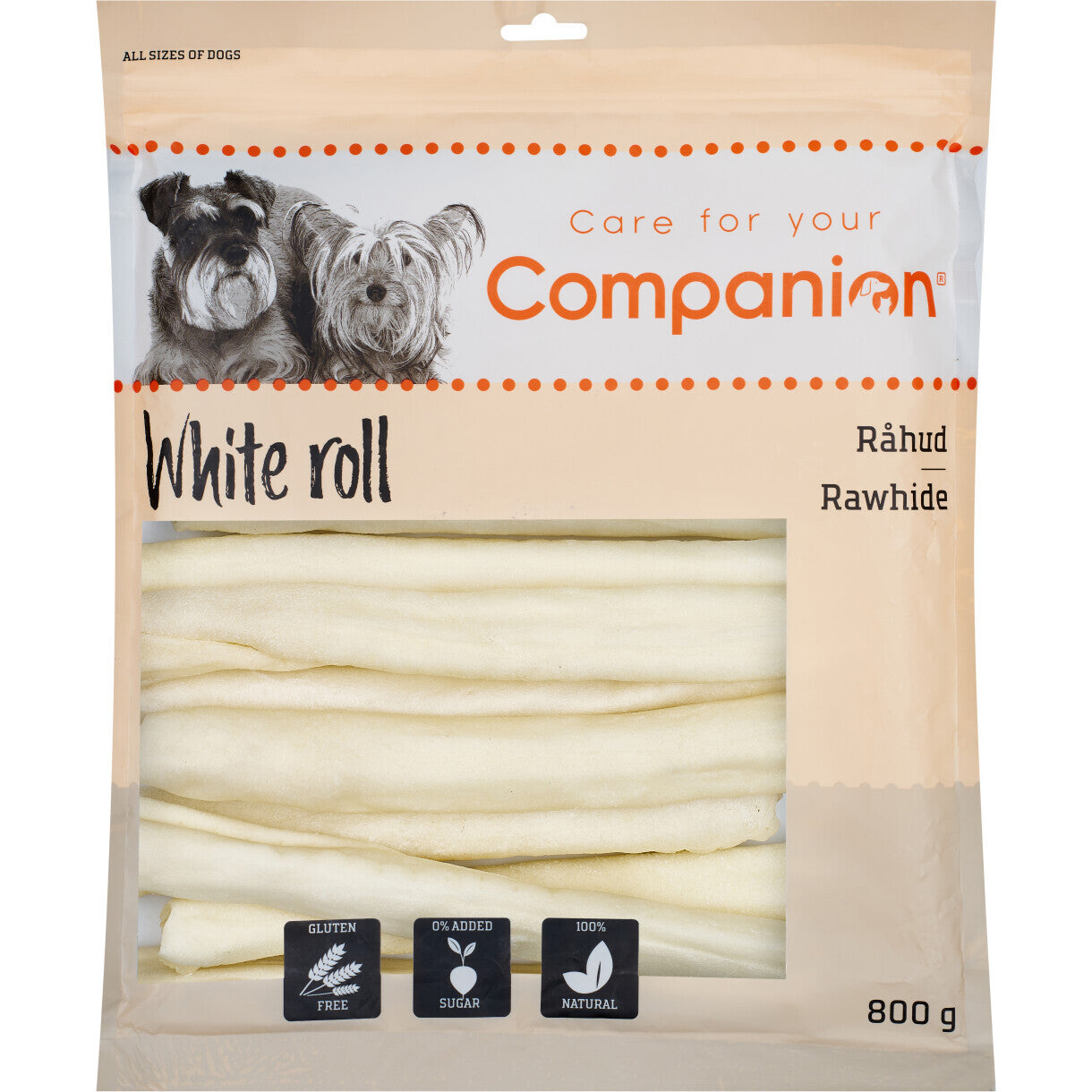 Companion White Roll Kausnacks für Hunde