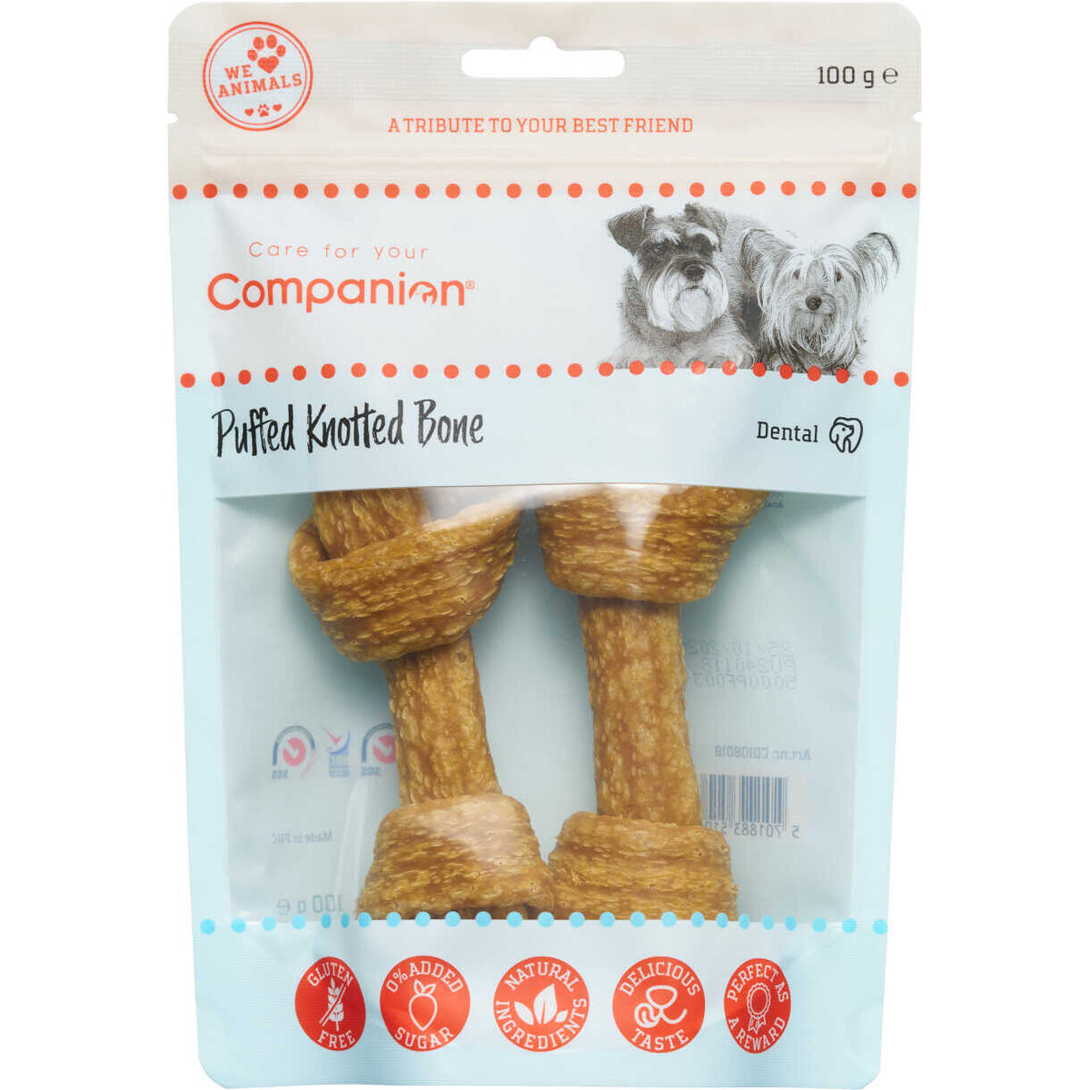 Companion Kausnack, gepufftes Knochenstück mit Hähnchen
