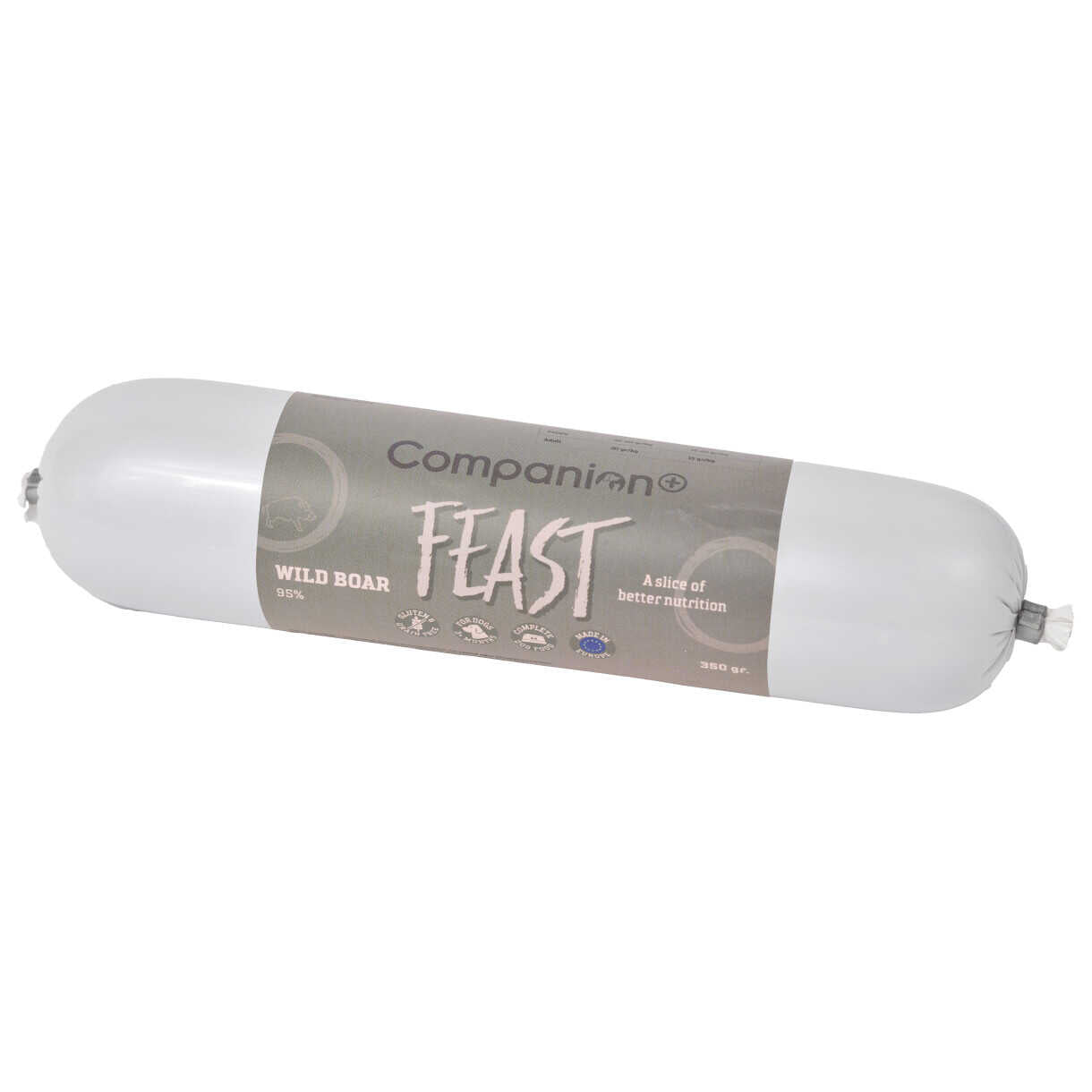 350g Companion+ FEAST Hundefutter Wurst mit Wildschweinfleisch
