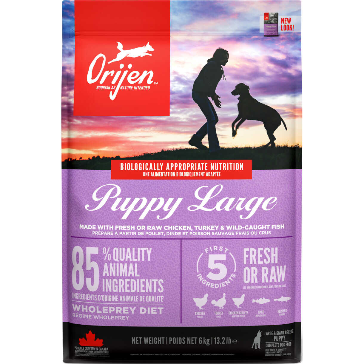 Orijen Puppy Large Breed mit Huhn und Fisch