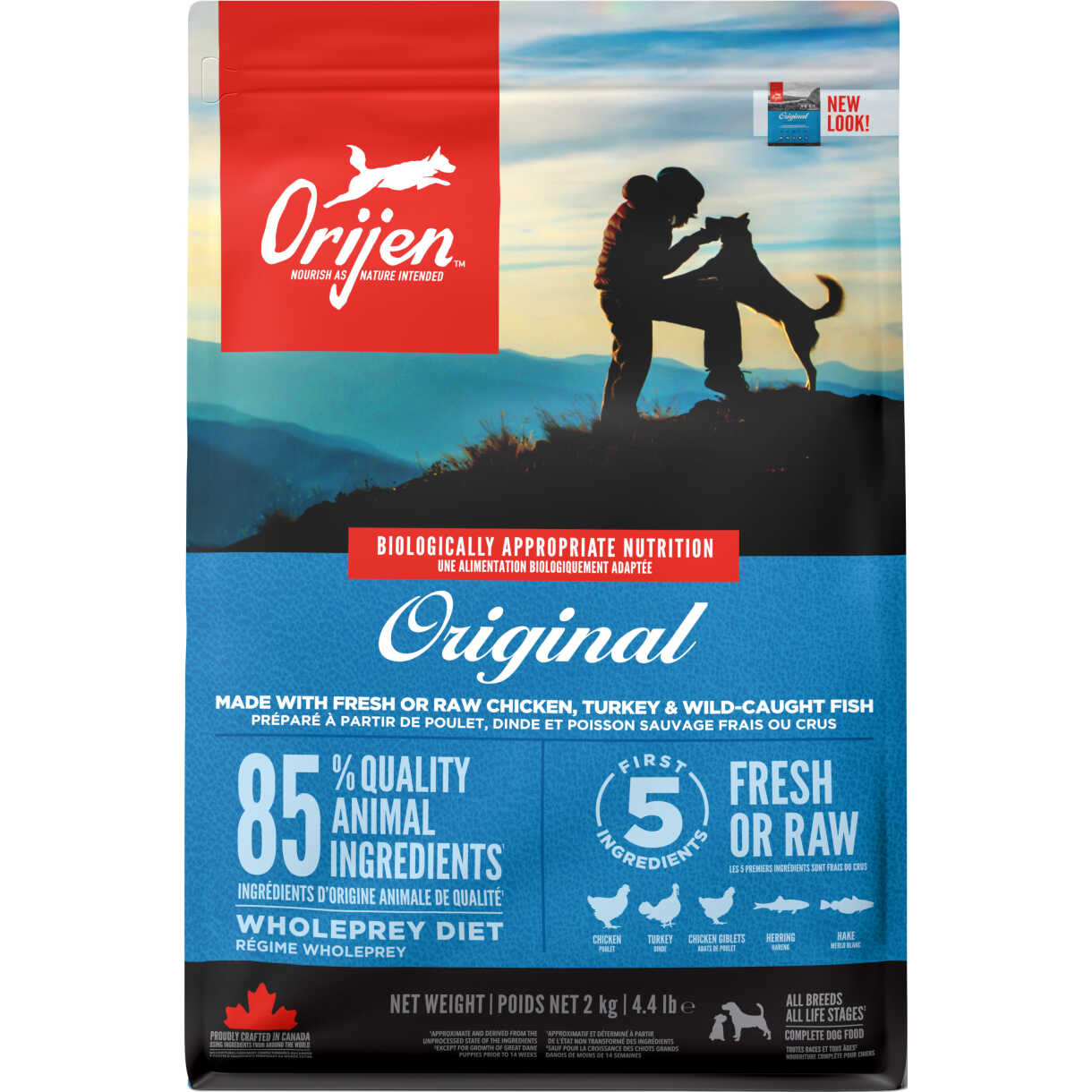 Orijen Original Hundefutter mit Huhn und Fisch