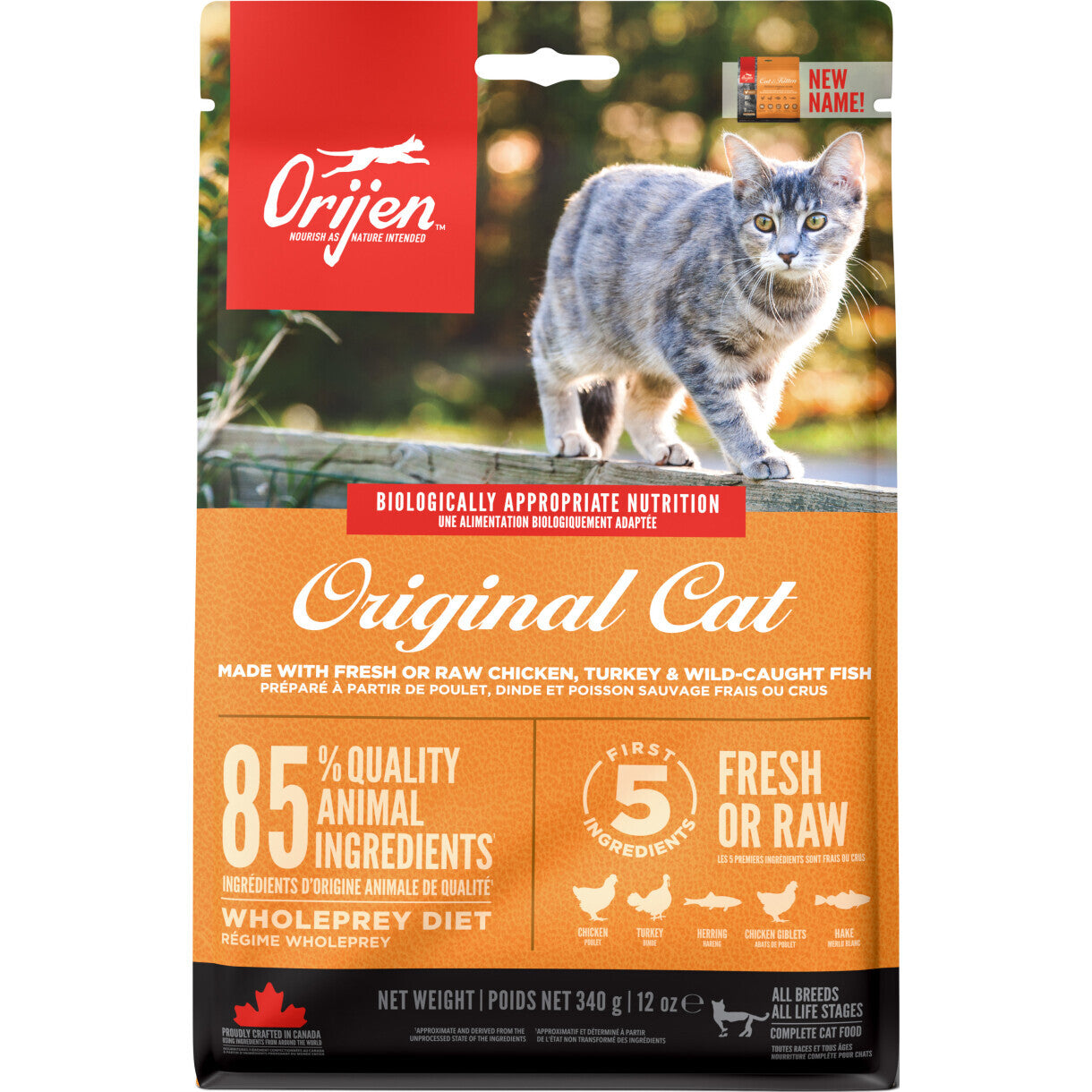 Orijen Original Katzenfutter mit Huhn, Truthahn und Fisch