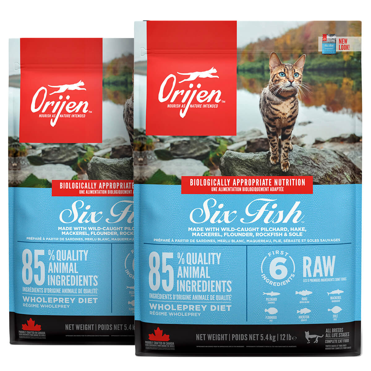 2 x 5,4 kg. Orijen Six Fish Katzenfutter